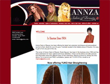 Tablet Screenshot of annzasalon.com